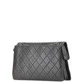 シャネル マトラッセ 2.55 ココマーク チェーン ショルダーバッグ グレー ラムスキン レディース CHANEL 【中古】
